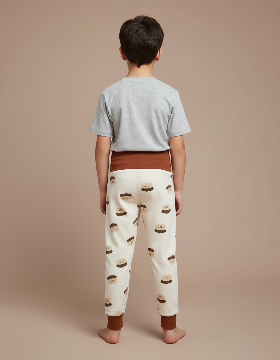 Pantalon Blanc Imprimé Mignon Confortable Enfant - Molleton - vue 2