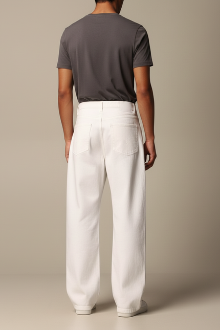 Pantalon Blanc Wide Leg - Jean - vue 2