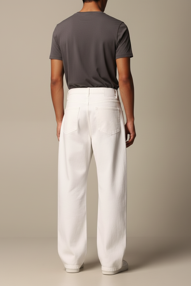 Pantalon Blanc Wide Leg - Jean - vue 2
