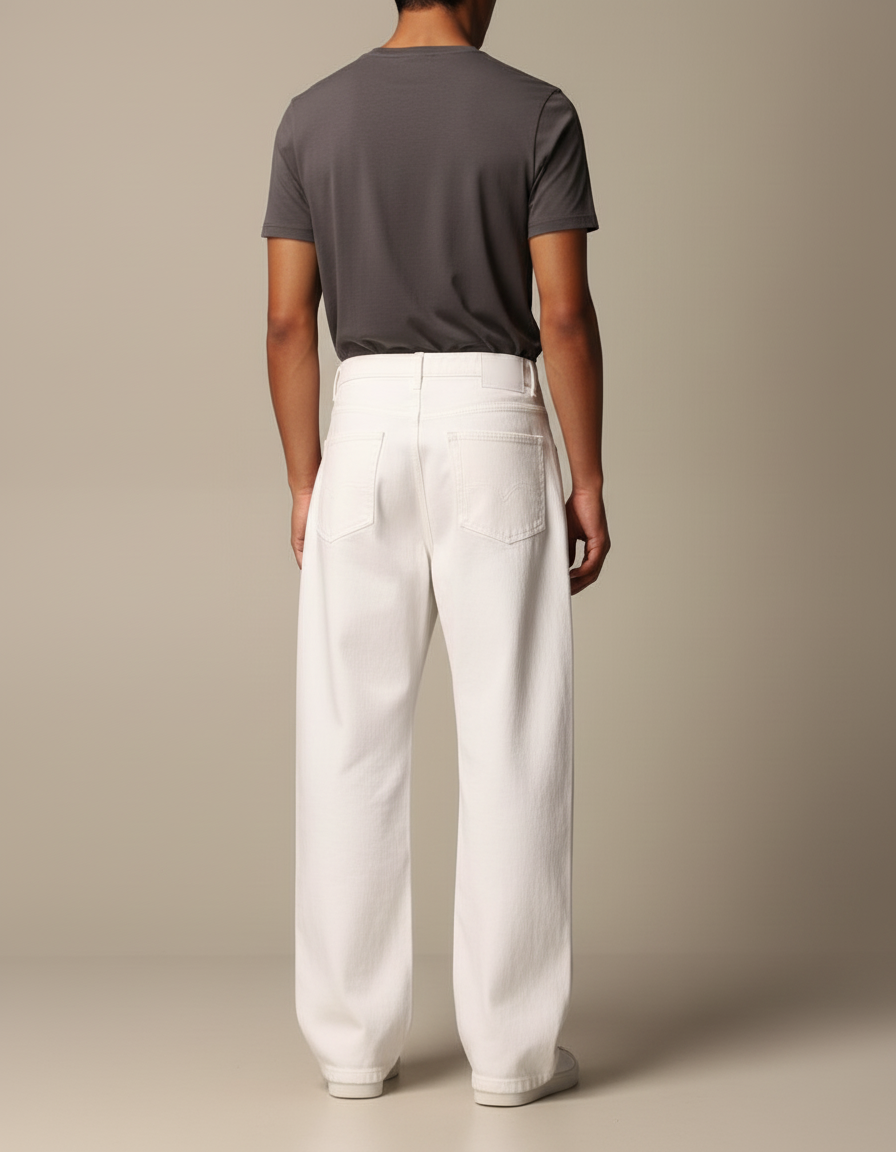 Pantalon Blanc Wide Leg - Jean - vue 2