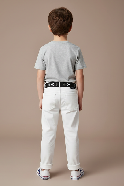 Pantalon Blanc Droit Coton Décontracté Garçon - vue 2