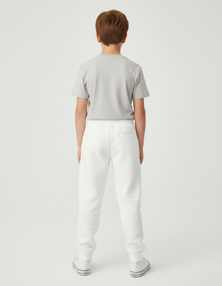Pantalon Blanc Jogging Molletonné Imprimé NYC Garçon - vue 2