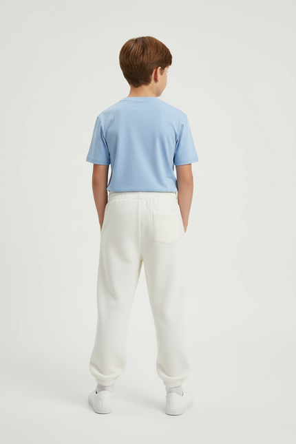 Pantalon Blanc Noeud - Molleton - vue 2