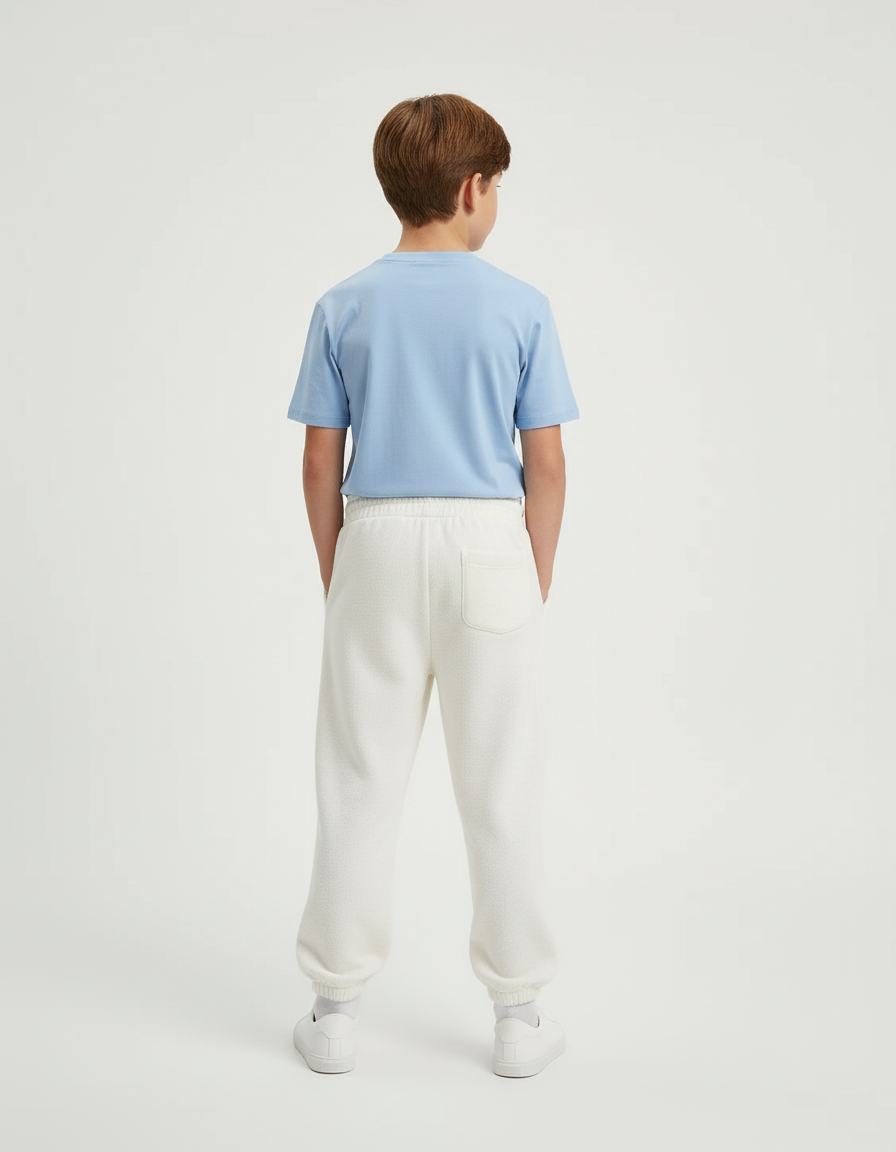 Pantalon Blanc Noeud - Molleton - vue 2