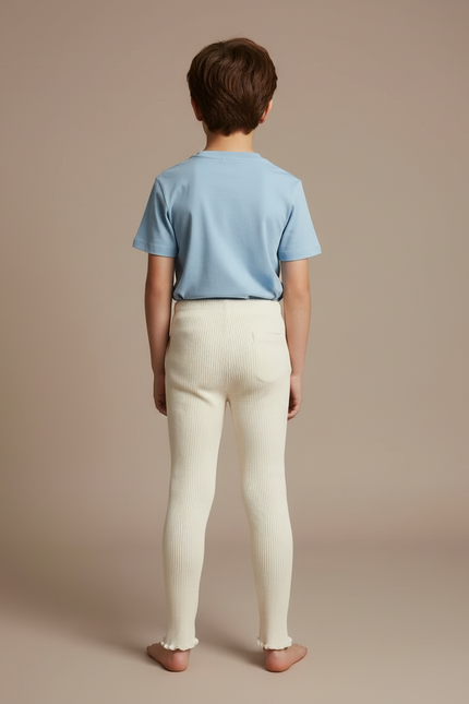 Pantalon Blanc 07fa - Beige Maille - vue 2