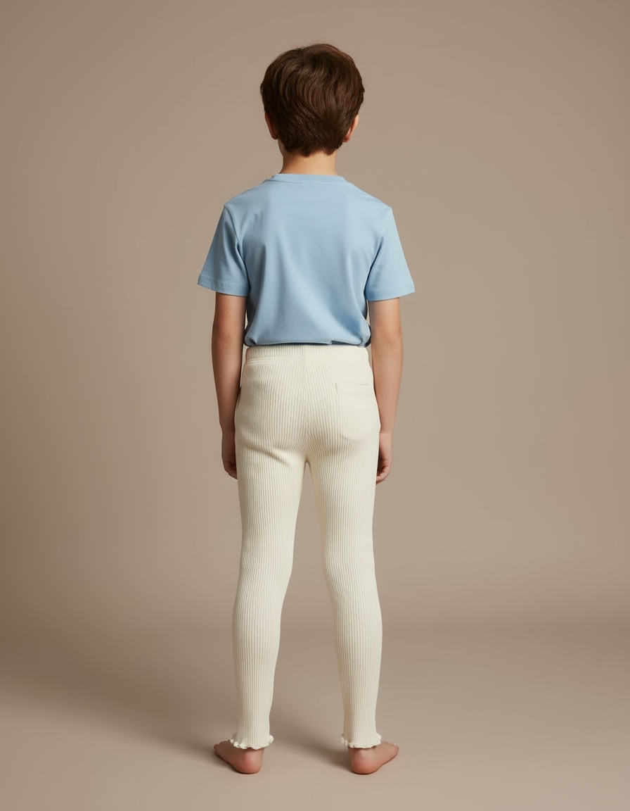 Pantalon Blanc 07fa - Beige Maille - vue 2