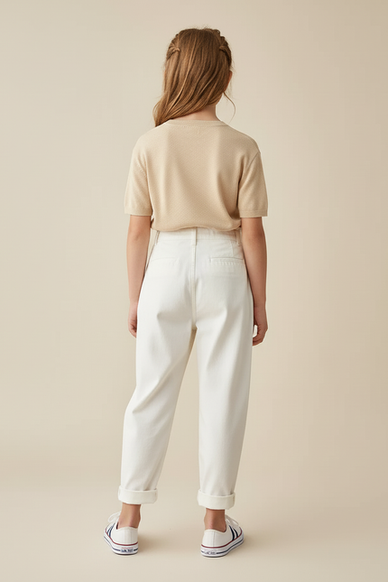 Pantalon Mom Blanc - Jean - vue 2