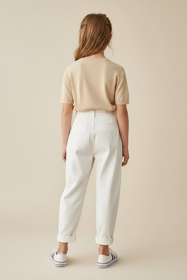 Pantalon Mom Blanc - Jean - vue 2