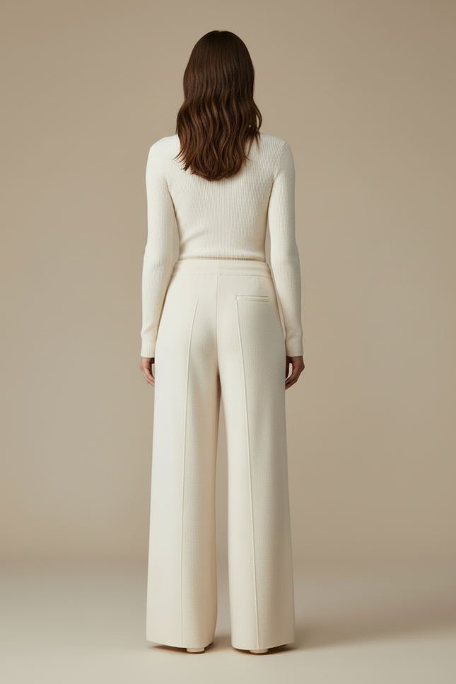 Pantalon Laine Blanc - vue 2