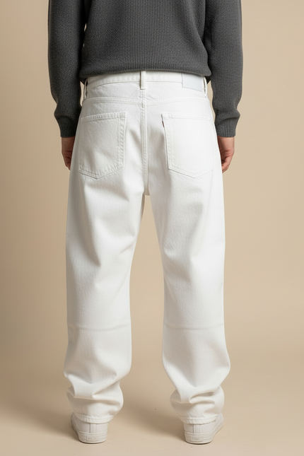 Pantalon Blanc Boyfriend - Jean - vue 2