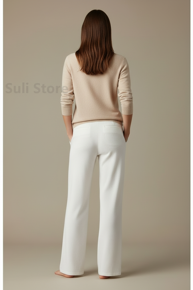 Pantalon Blanc Coton - Molleton - vue 2