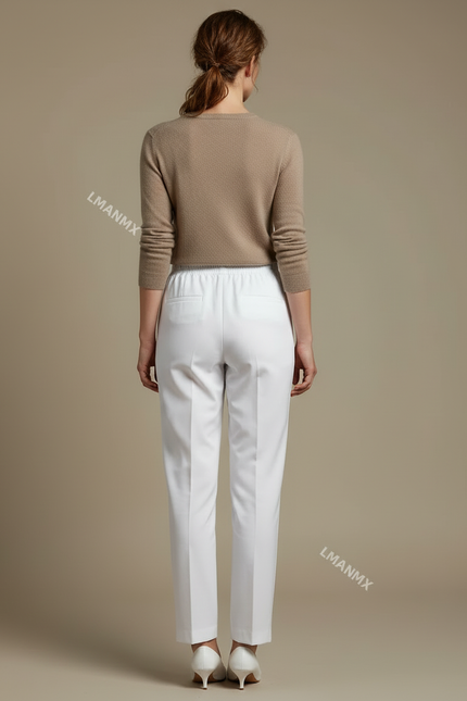 Pantalon Cuisine Blanc - Gabardine - vue 2