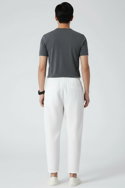 Pantalons Lin Blanc - vue 2