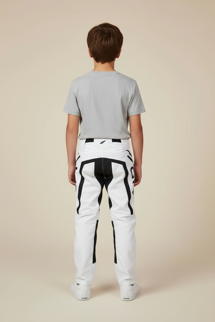 Pantalon Blanc Noir - Polyester - vue 2