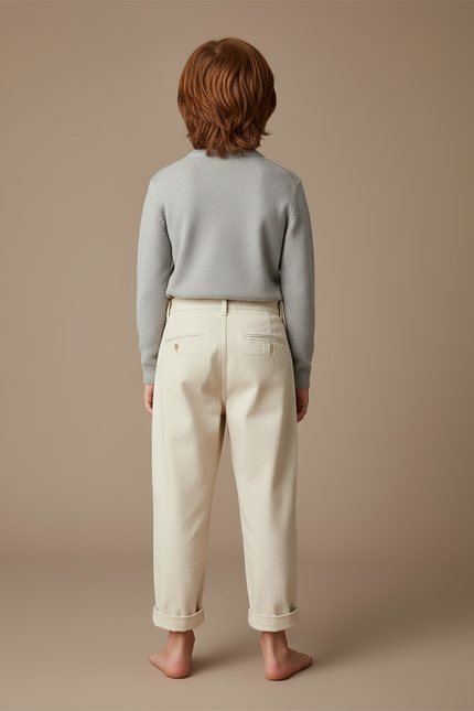 Pantalon Blanc Beige - Toile - vue 2
