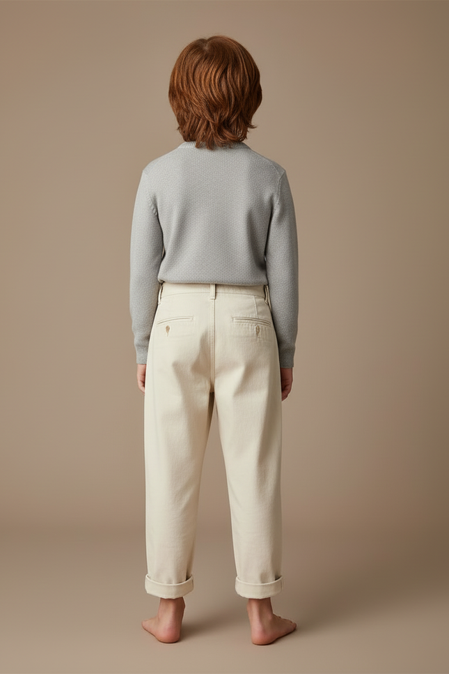 Pantalon Blanc Beige - Toile - vue 2