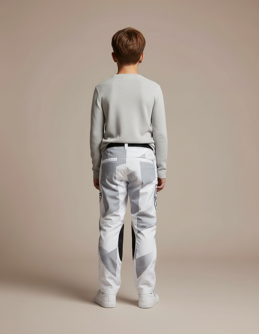 Pantalon Blanc Motocross Enfant Racing Combinaison Sportive - Polyester - vue 2