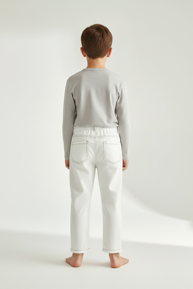 Pantalon Chino Blanc Bebe - Jean - vue 2