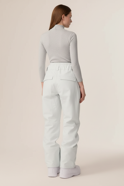 Pantalon Blanc Ski Imperméable Coupe-Vent Unisexe Hiver - Polyester - vue 2