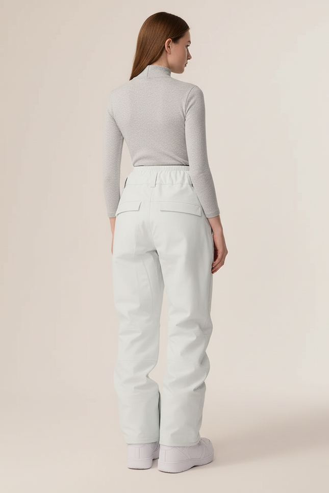 Pantalon Blanc Ski Imperméable Coupe-Vent Unisexe Hiver - Polyester - vue 2