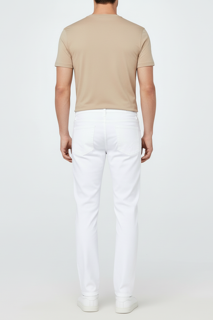 Pantalon Jean Blanc Homme - vue 2