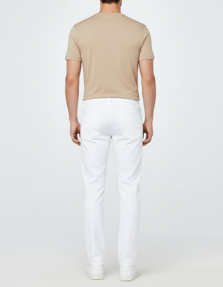 Pantalon Jean Blanc Homme - vue 2