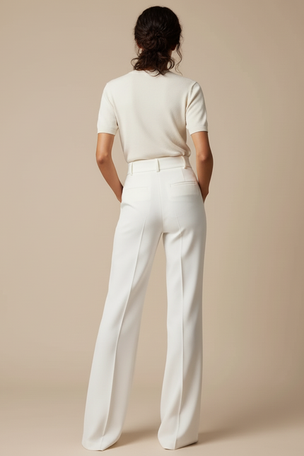 Ensemble Chemise Pantalon Blanc - Polyester - vue 2