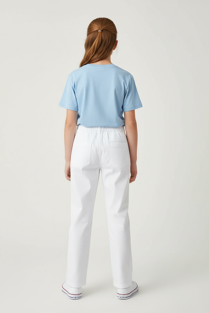 Pantalon En Toile Blanc - vue 2