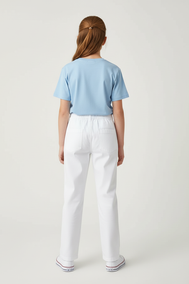 Pantalon En Toile Blanc - vue 2