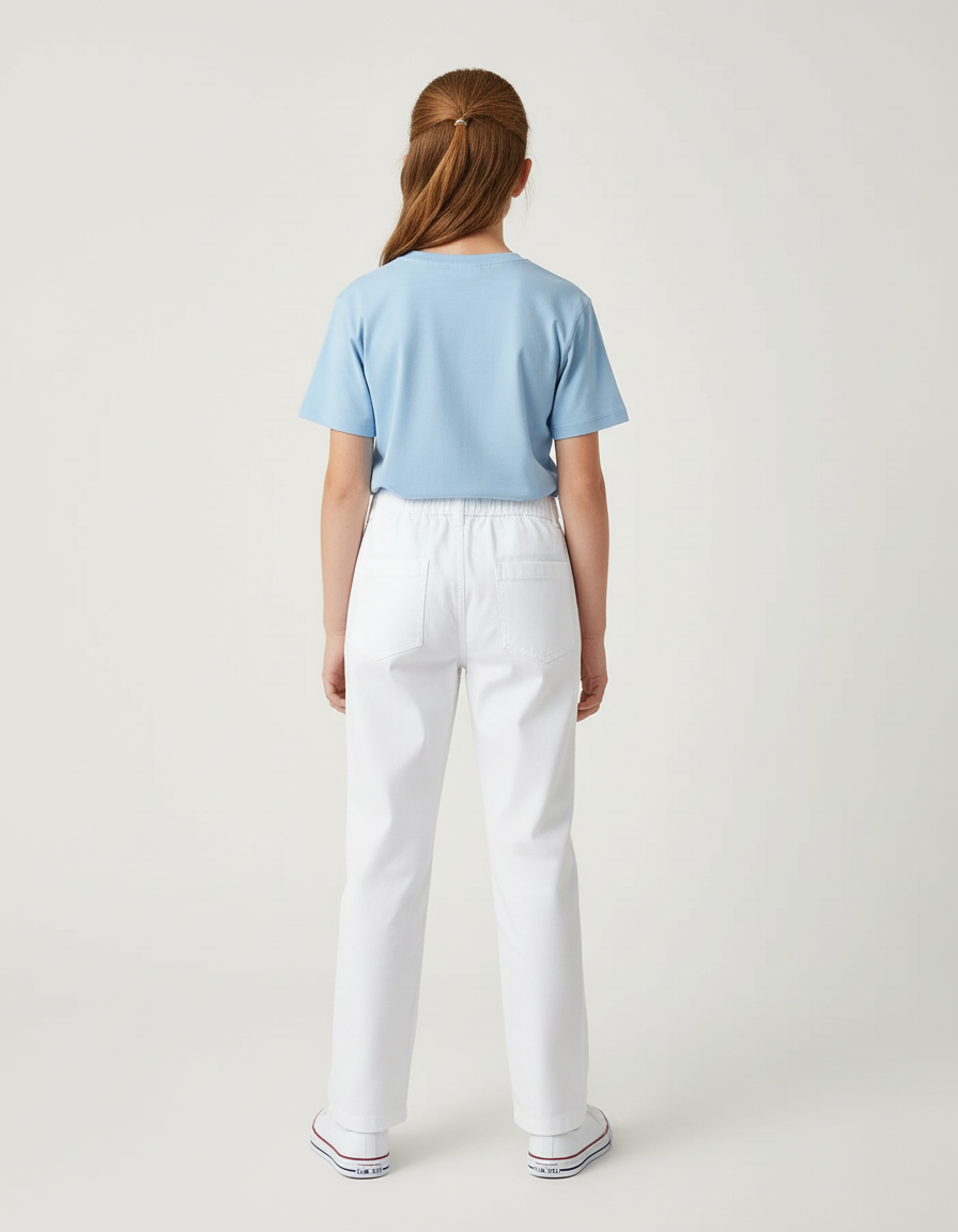 Pantalon En Toile Blanc - vue 2