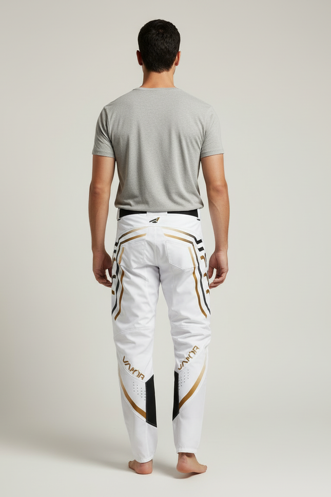 Pantalon Blanc Avec Ceinture - Polyester - vue 2