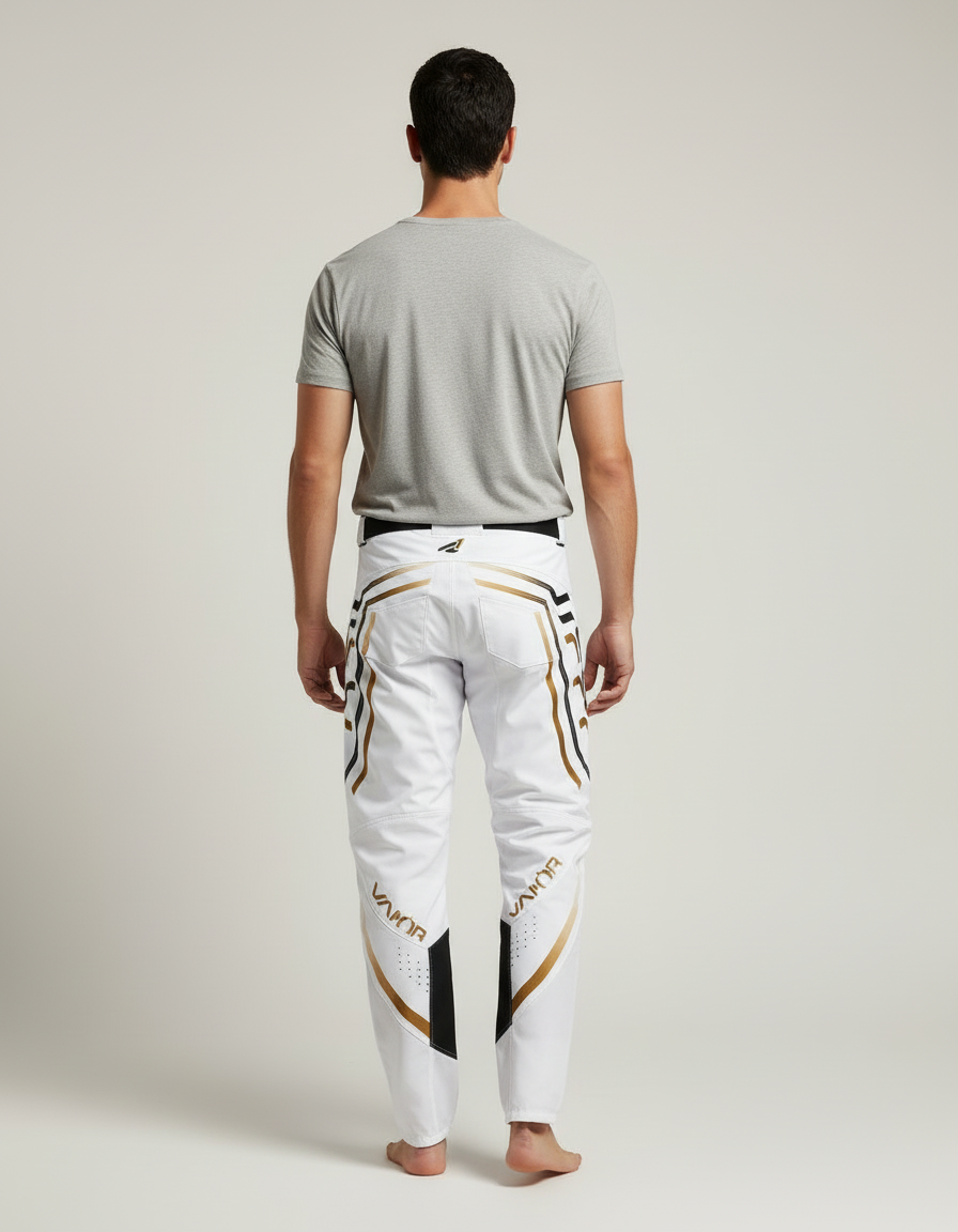 Pantalon Blanc Avec Ceinture - Polyester - vue 2