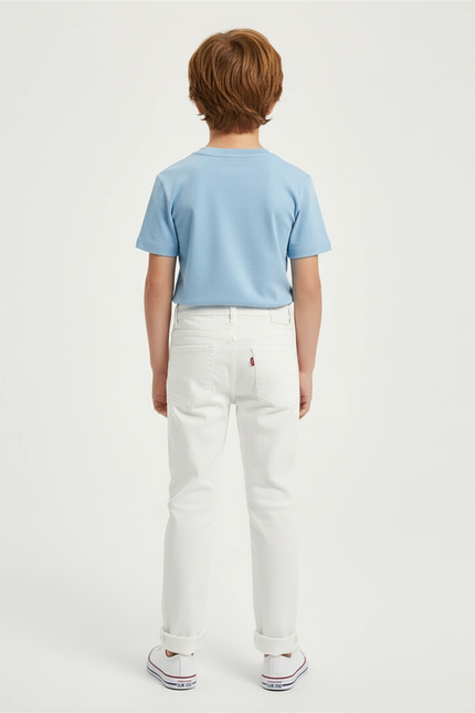 Pantalon Blanc Jean Droit Enfant Décontracté - vue 2
