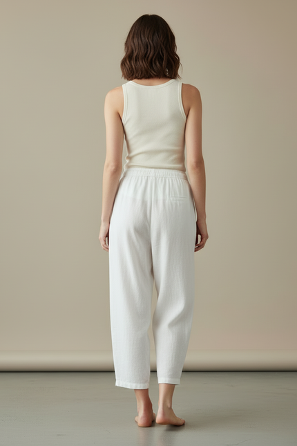 Pantalon Yoga Blanc - Lin - vue 2