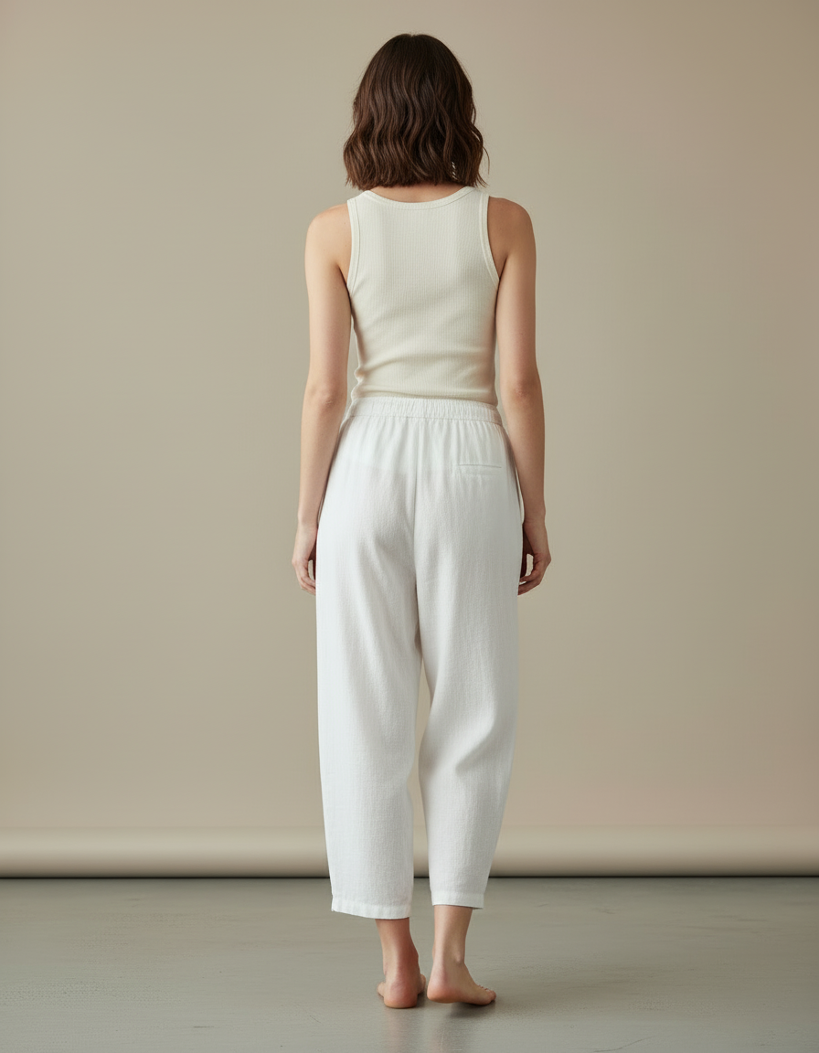 Pantalon Yoga Blanc - Lin - vue 2