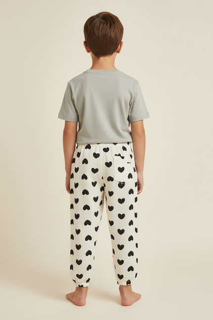 Pantalon Pyjama Blanc - Coton - vue 2