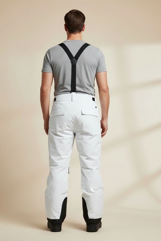 Pantalon Blanc Ski Imperméable Coupe-Vent Neige Homme - Polyester - vue 2