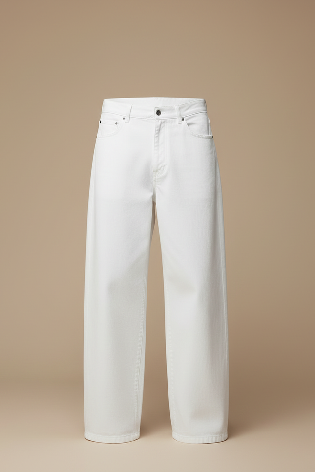 Pantalon Baggy Blanc - Jean - vue 3