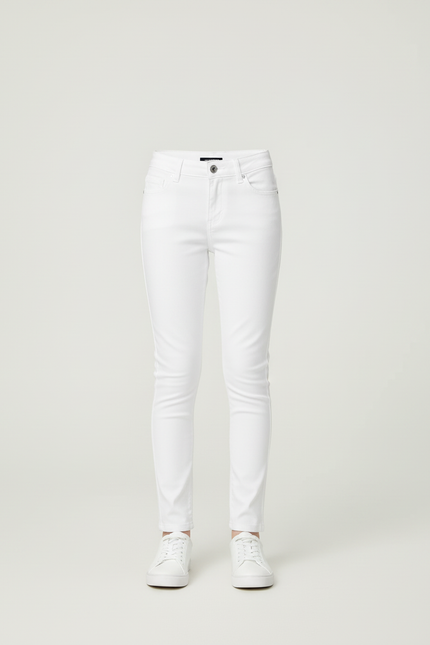 Pantalon Blanc Skinny Coton Fille Décontracté Slim - vue 3