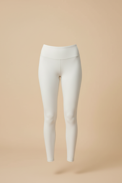 Pantalon Blanc Moulant Taille Haute Sport Fitness - Polyester - vue 3