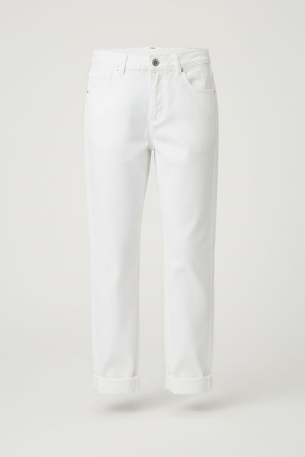 Pantalon Blanc Droit Coton Décontracté Enfant - vue 3