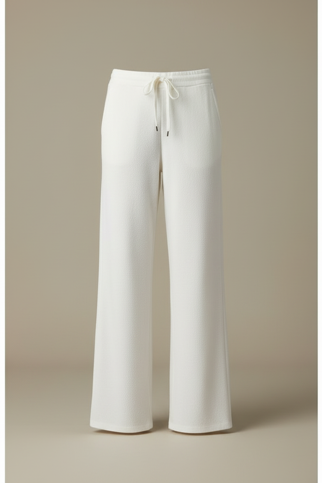 Pantalon Blanc Coton - Molleton - vue 3