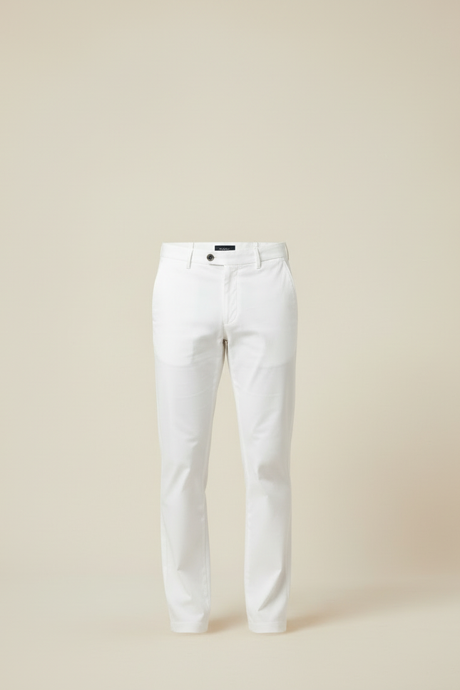 Pantalon Blanc 4614 - Coton - vue 3