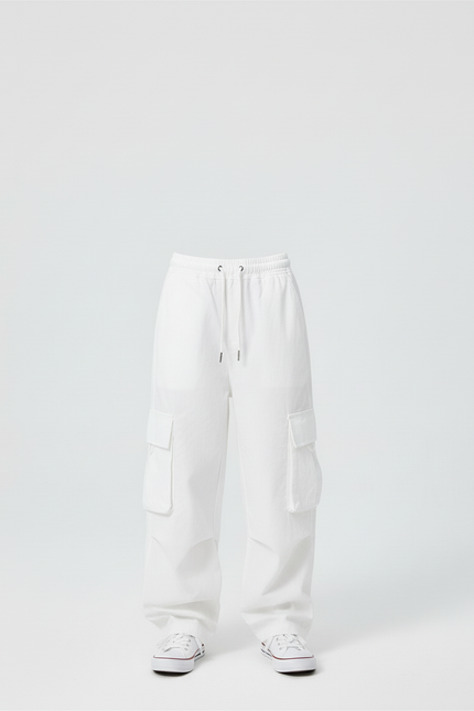 Pantalon Blanc Cargo - Toile - vue 3
