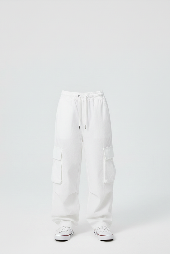 Pantalon Blanc Cargo - Toile - vue 3