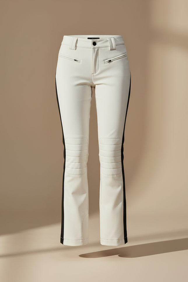 Pantalon Blanc Ski Slim Femme Élastique Hiver - Simili cuir - vue 3