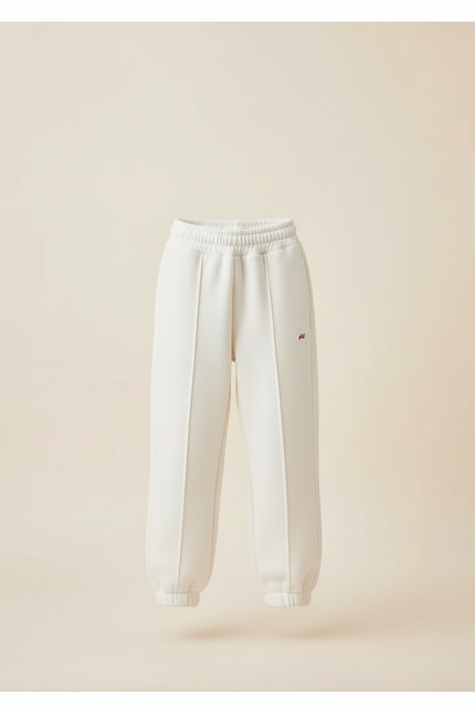 Pantalon Blanc Molletonné Confortable Jogging Enfant - vue 3