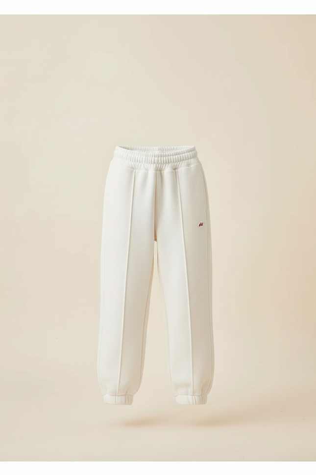 Pantalon Blanc Molletonné Confortable Jogging Enfant - vue 3