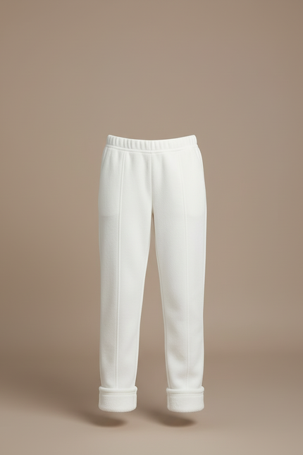 Pantalon Blanc Polaire Enfant Doux Confortable - Molleton - vue 3