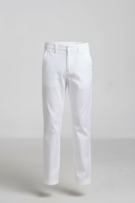 Pantalon Blanc Garçon Coupe Droite Classique - Gabardine - vue 3